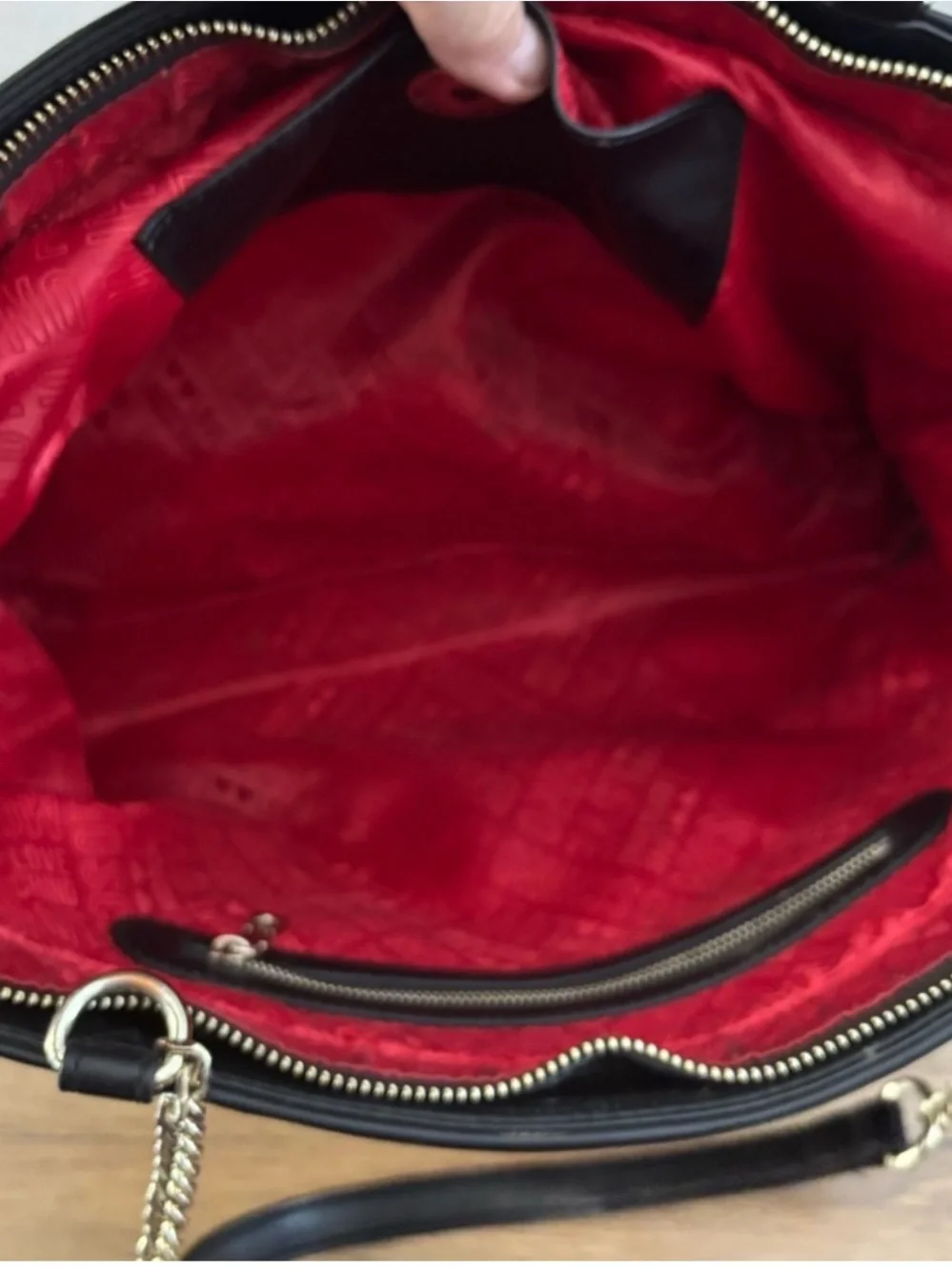 Love Moschino Black Quilted Tote with Gold Chain Handles